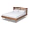 Baxton Studio Rina Walnut Finished and Rattan Full Size Platform Bed with Headboard 159-9812-9813 - alternate 7